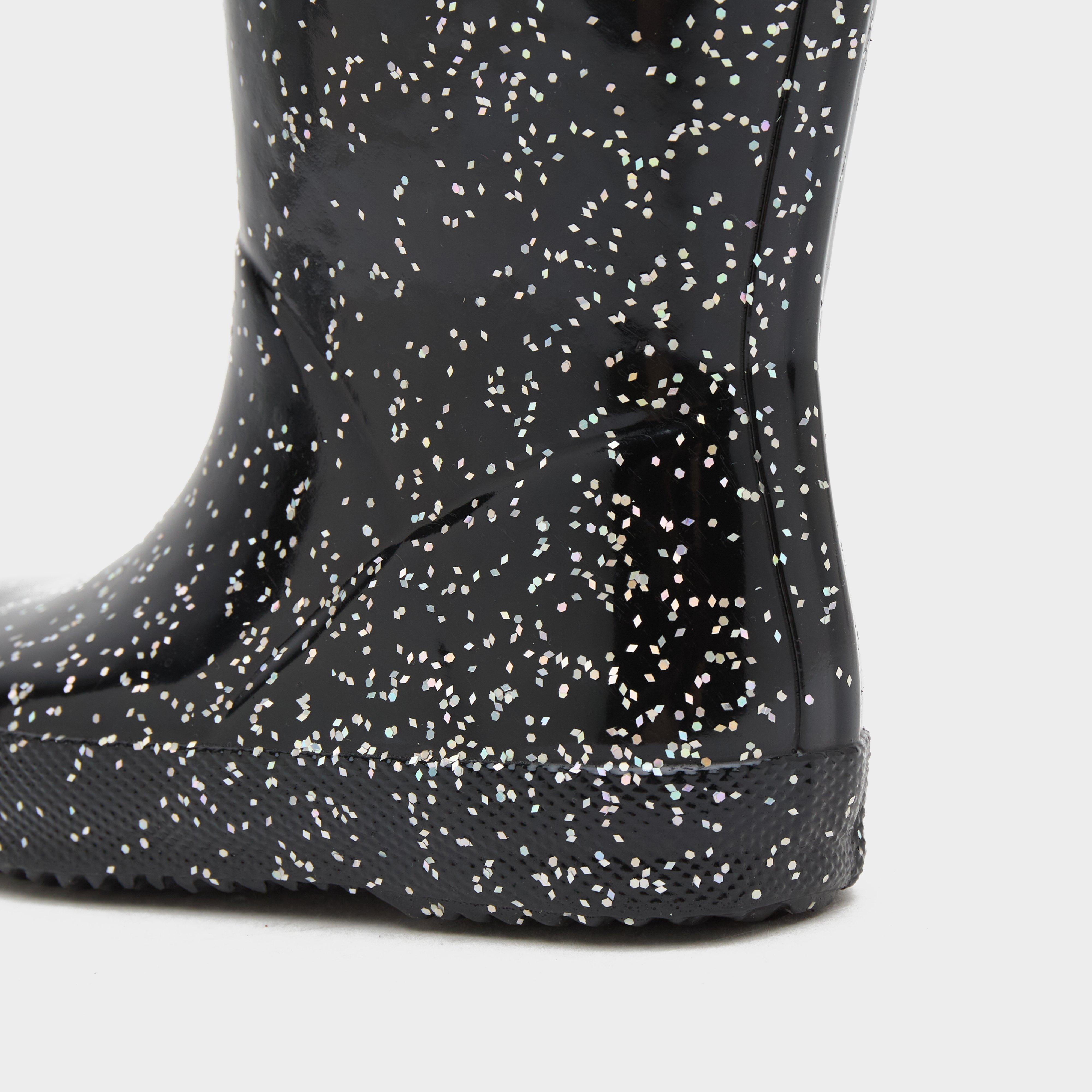 Kids Original First Giant Glitter Wellington Boots Black