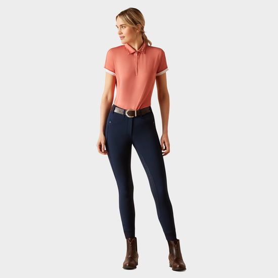 Womens Bandera 1/4 Zip Polo Shirt Faded Rose