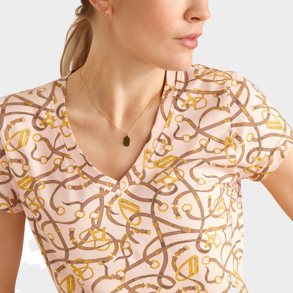 Womens Bridle T-Shirt Blushing Rose