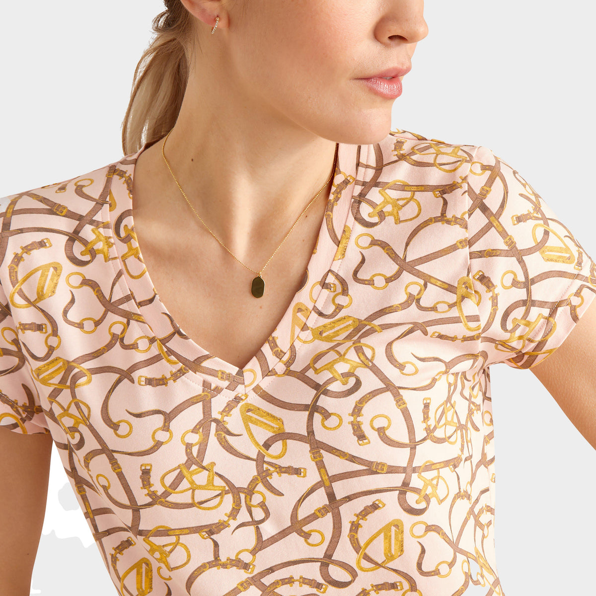 Womens Bridle T-Shirt Blushing Rose