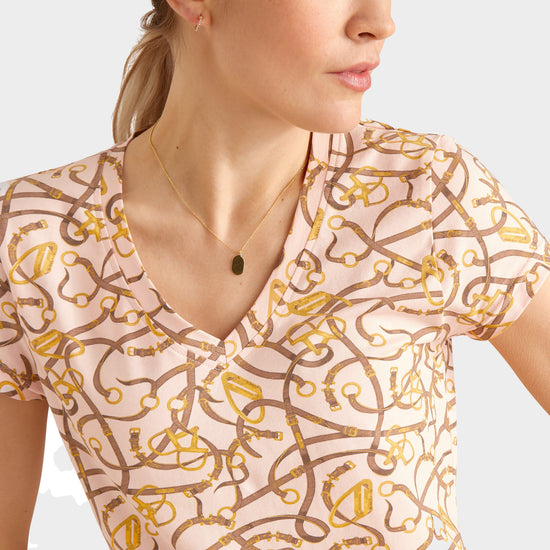 Womens Bridle T-Shirt Blushing Rose