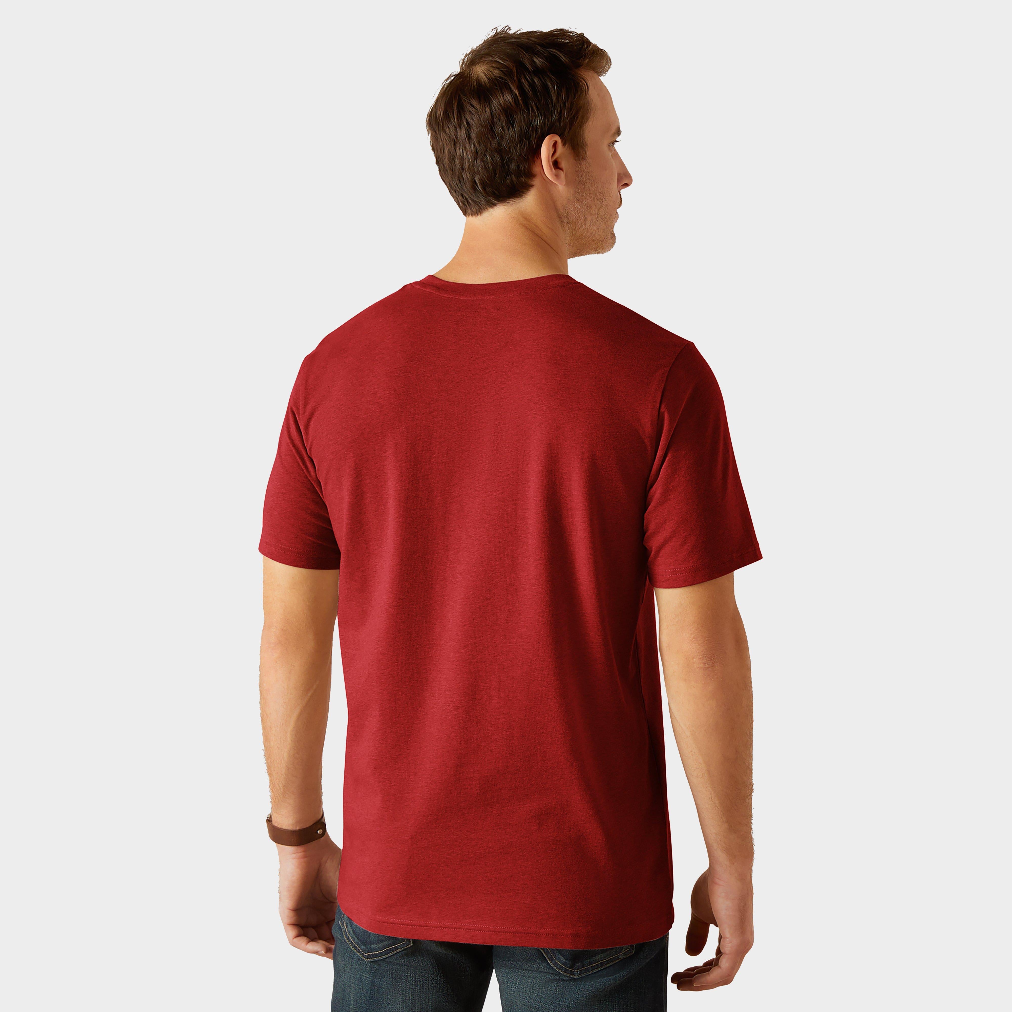 Mens Vertical Logo Short Sleeved Top Sun-Dried Tomato