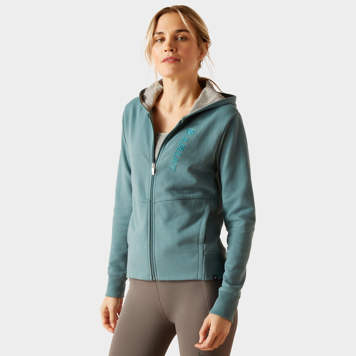 Womens Team Logo Full Zip Hoodie North Atlantic