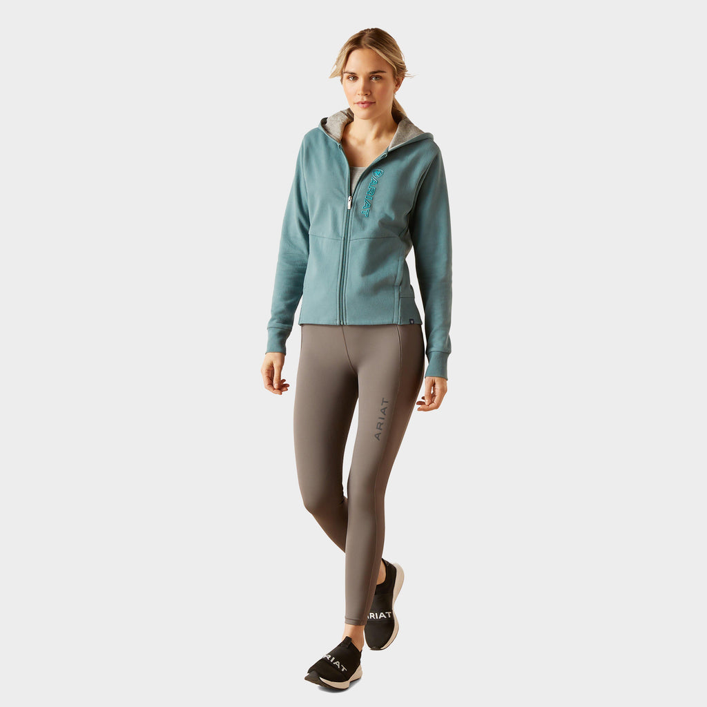 Womens Team Logo Full Zip Hoodie North Atlantic