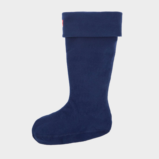 Recycled Fleece Tall Boot Socks Navy