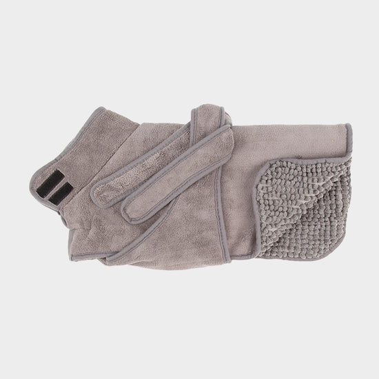 Expedition Deluxe Noodle & Microfibre Dog Drying Coat Storm Grey S