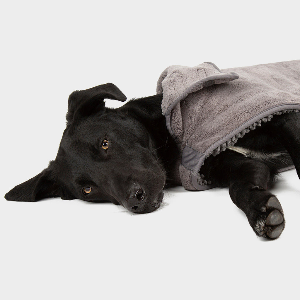 Expedition Deluxe Noodle & Microfibre Dog Drying Coat Storm Grey L