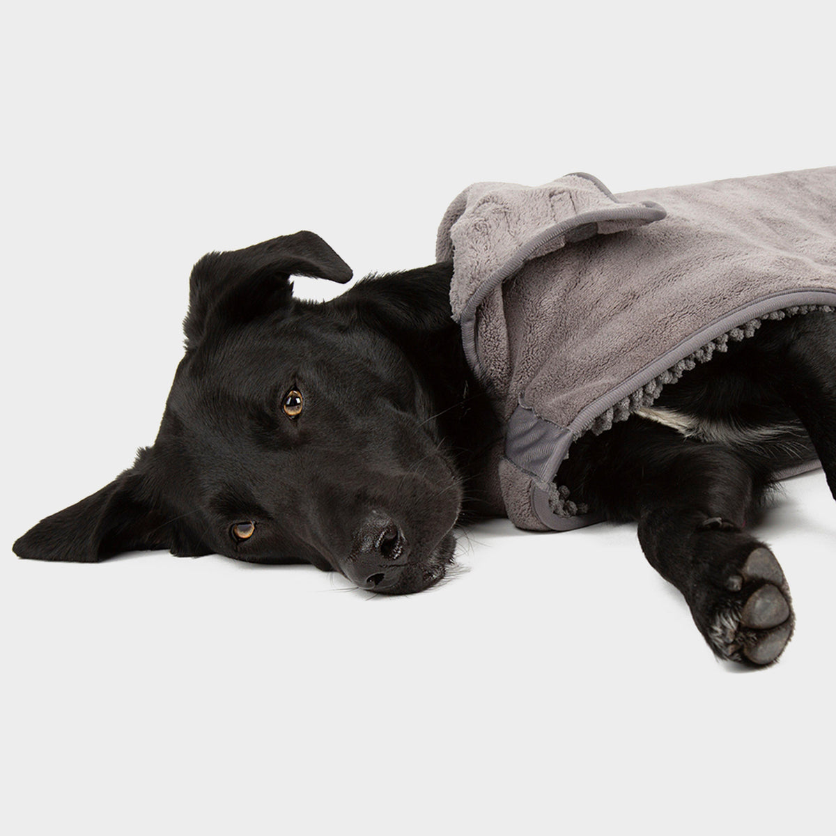 Expedition Deluxe Noodle & Microfibre Dog Drying Coat Storm Grey L