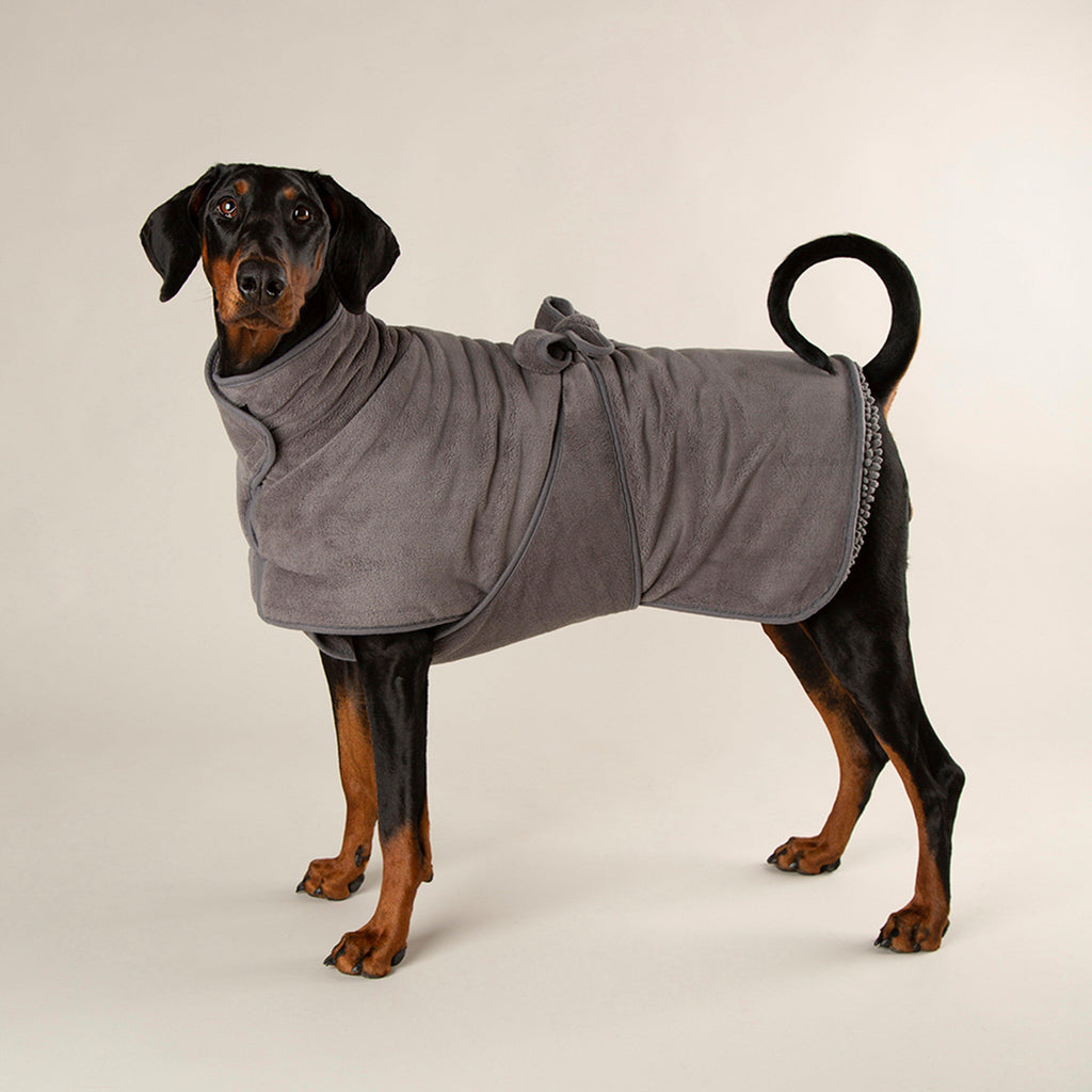 Expedition Deluxe Noodle & Microfibre Dog Drying Coat Storm Grey XL