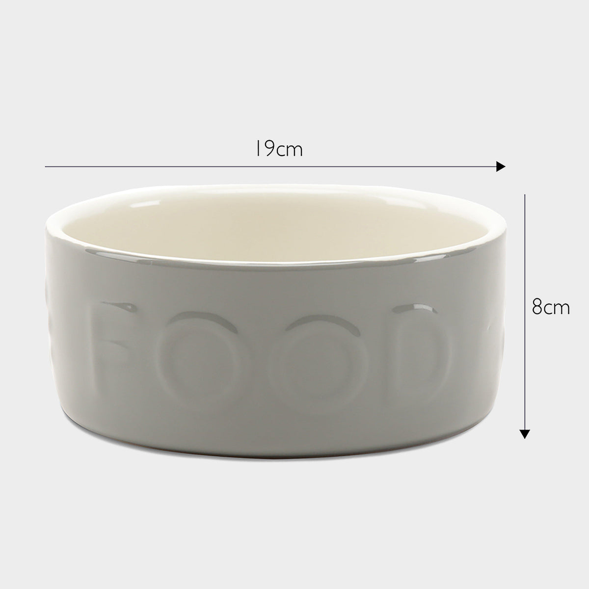 Classic Food Bowl Grey 19cm