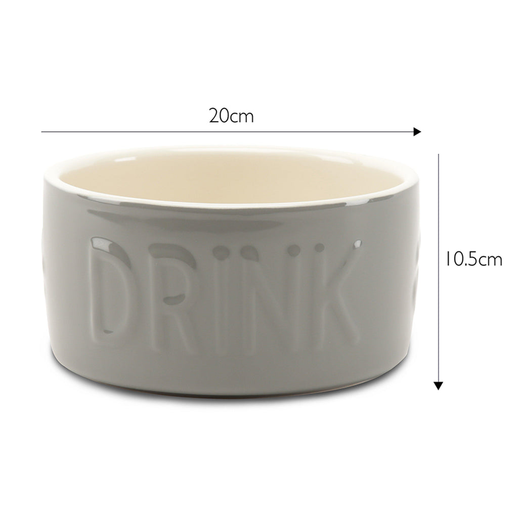 Classic Water Bowl Grey 20cm