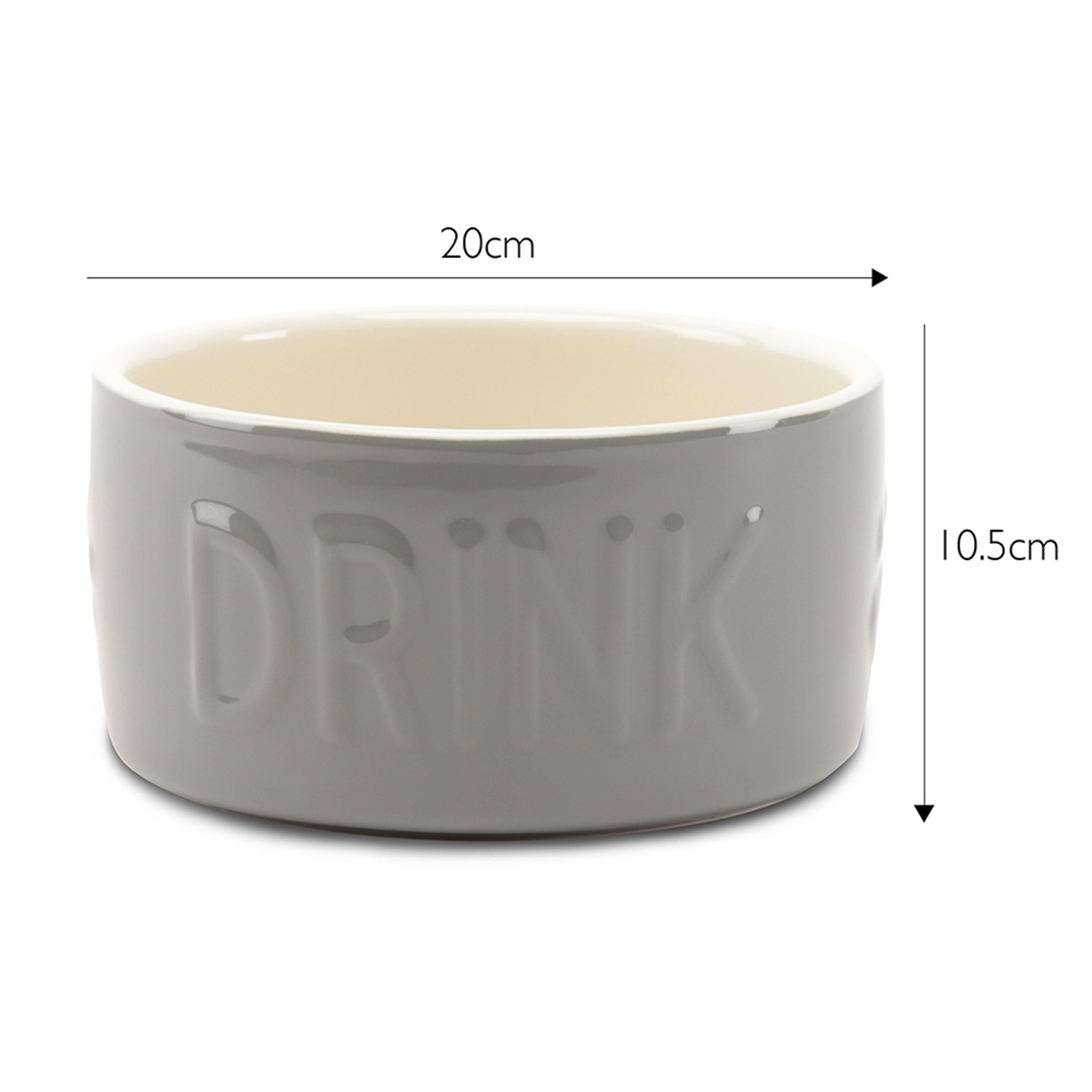 Classic Water Bowl Grey 20cm