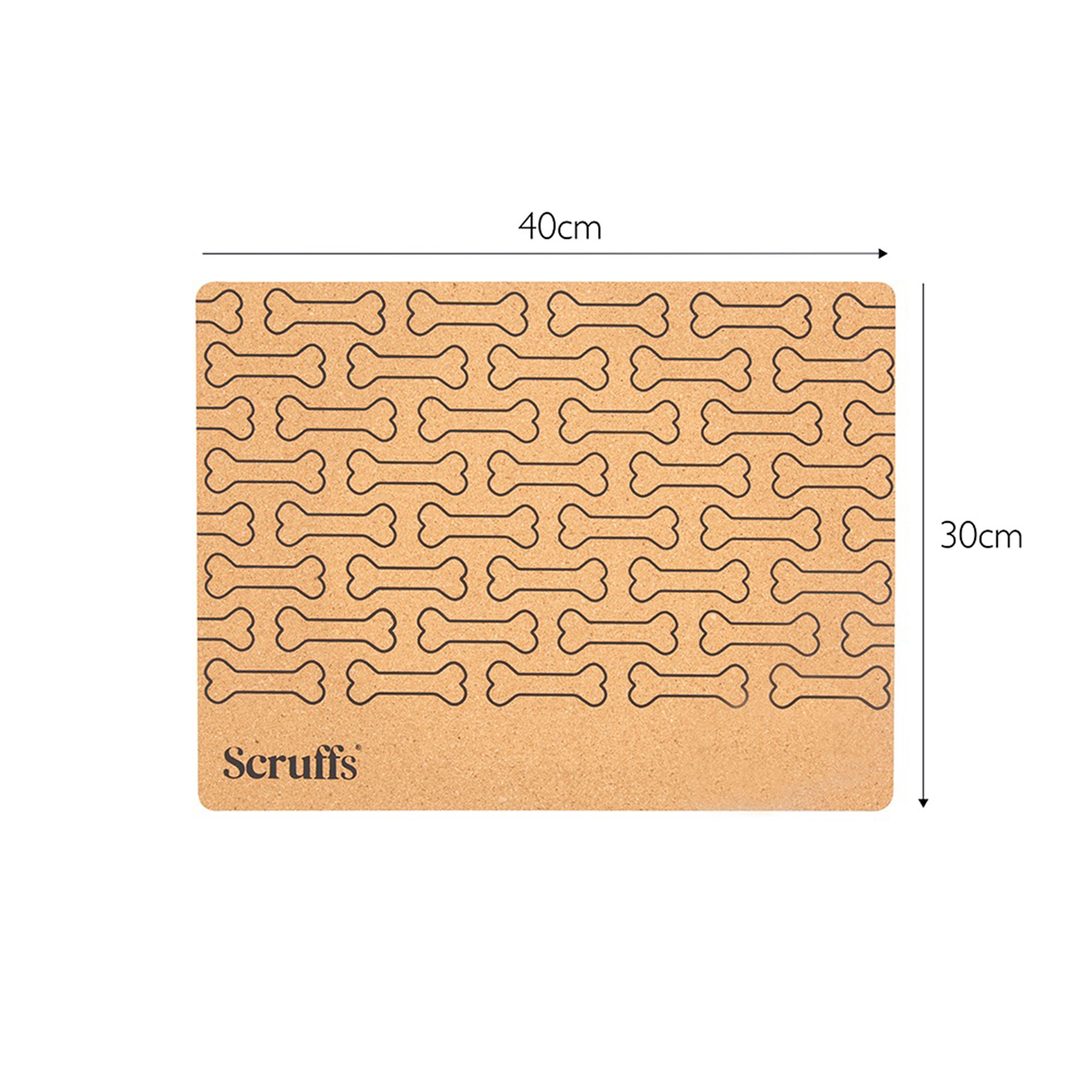 Cork Pet Placemat Bone Print