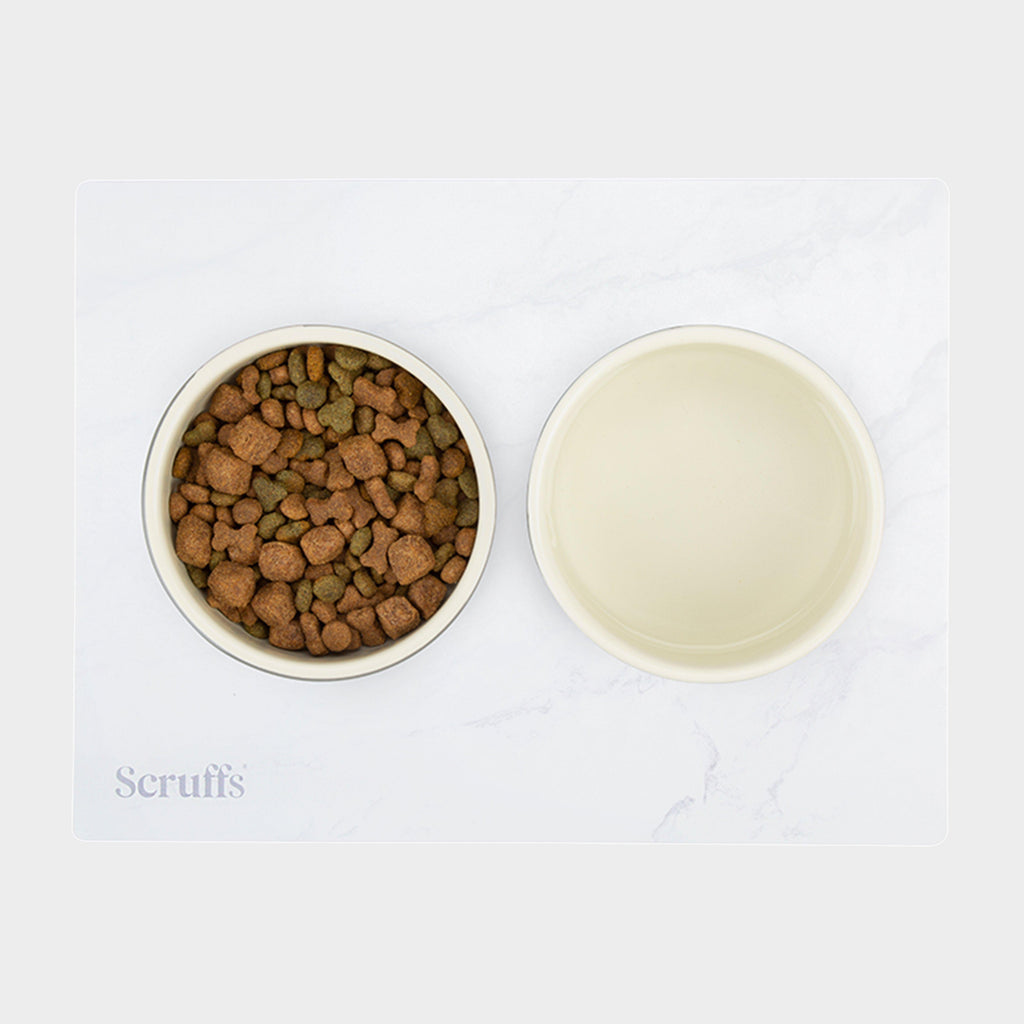 Pet Placemat White Marble Print