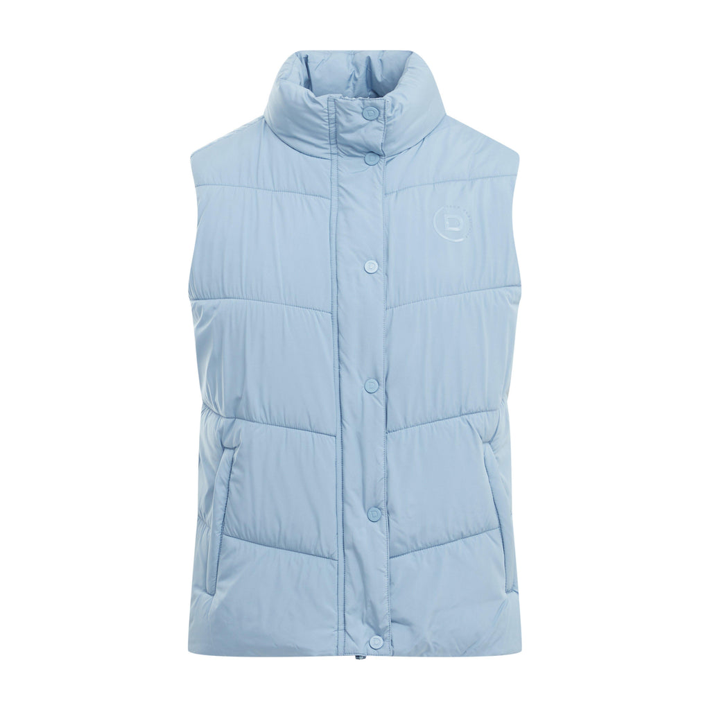 Womens Puffer Bodywarmer Blue Fog
