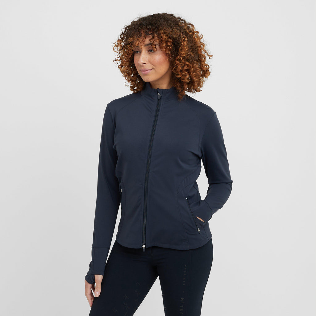 Womens Versatile Fitted Zip Through Jacket Navy