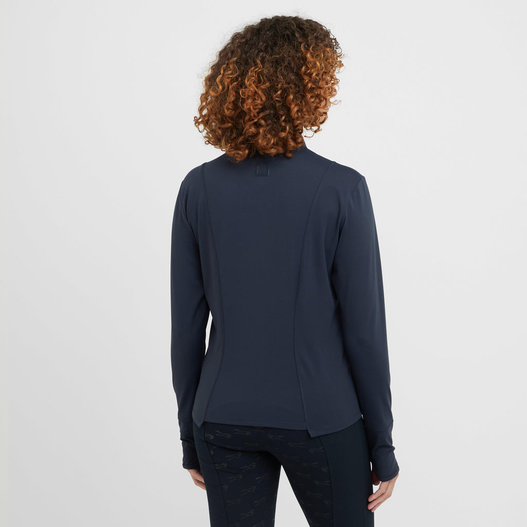 Womens Versatile Fitted Zip Through Jacket Navy