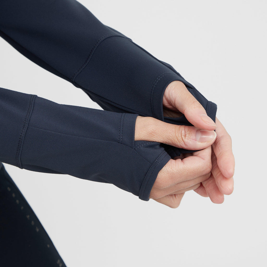 Womens Versatile Fitted Zip Through Jacket Navy