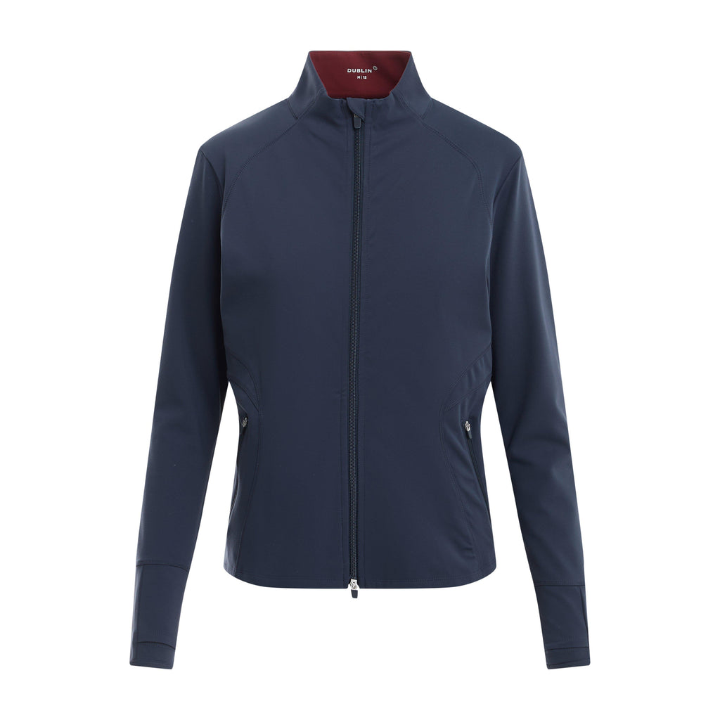 Womens Versatile Fitted Zip Through Jacket Navy