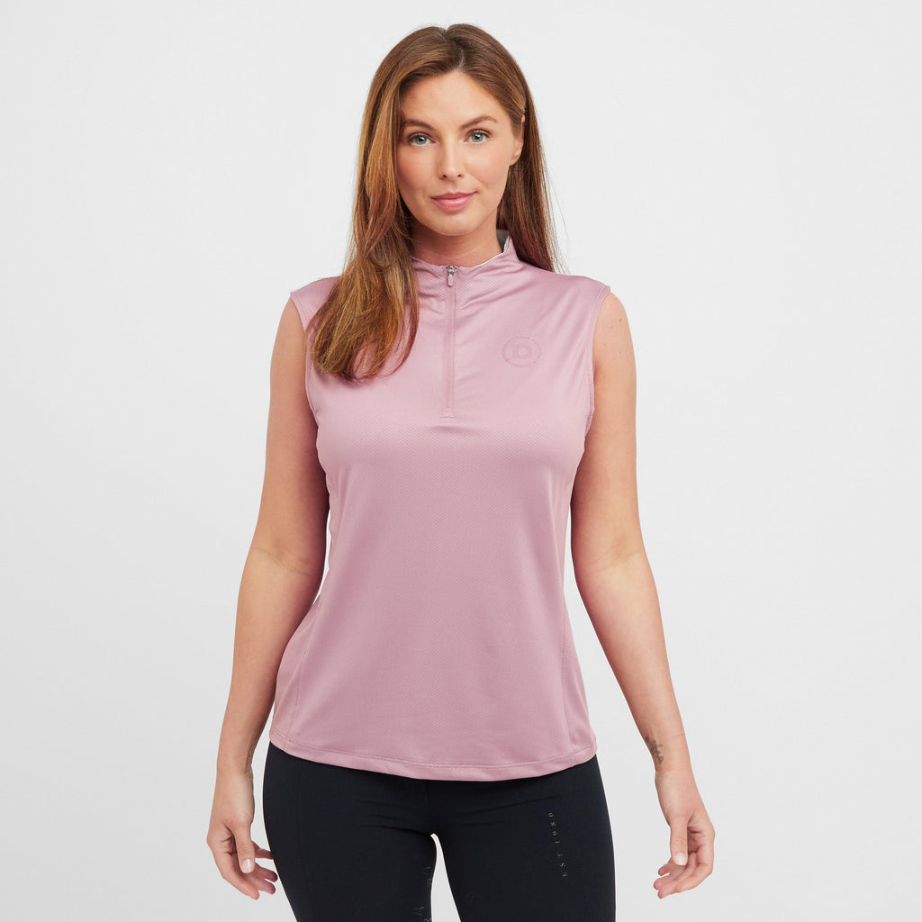Womens Breathable Sleeveless Riding Top Dusty Rose