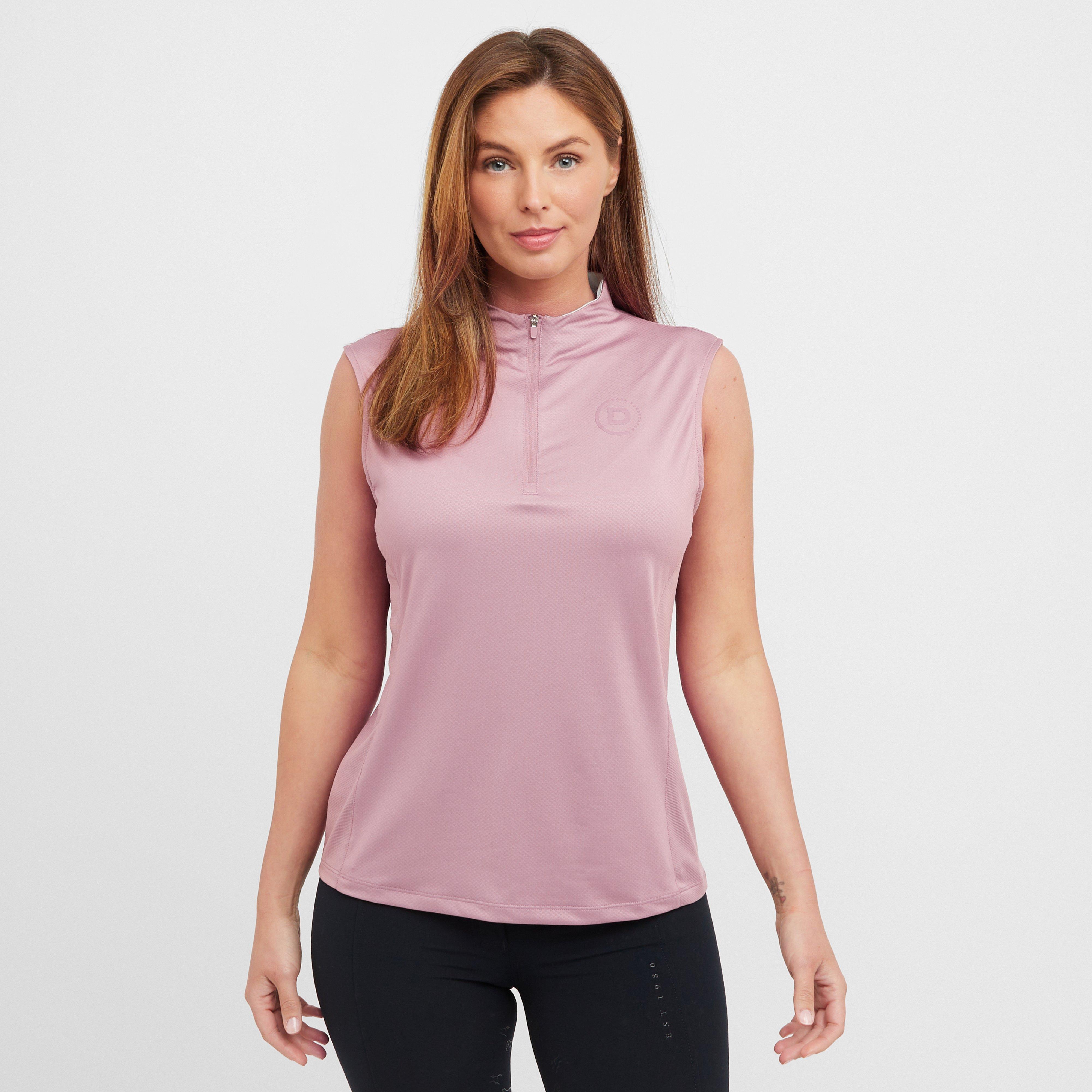 Womens Breathable Sleeveless Riding Top Dusty Rose