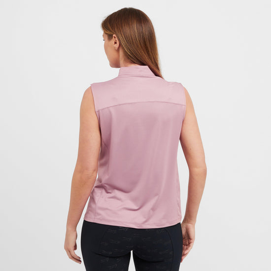 Womens Breathable Sleeveless Riding Top Dusty Rose