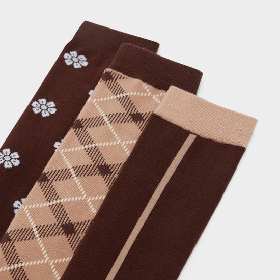 Adults 3 Pack Socks Classic Neutral