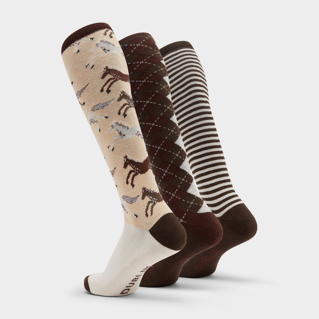 3 Pack Socks Olive Neutrals