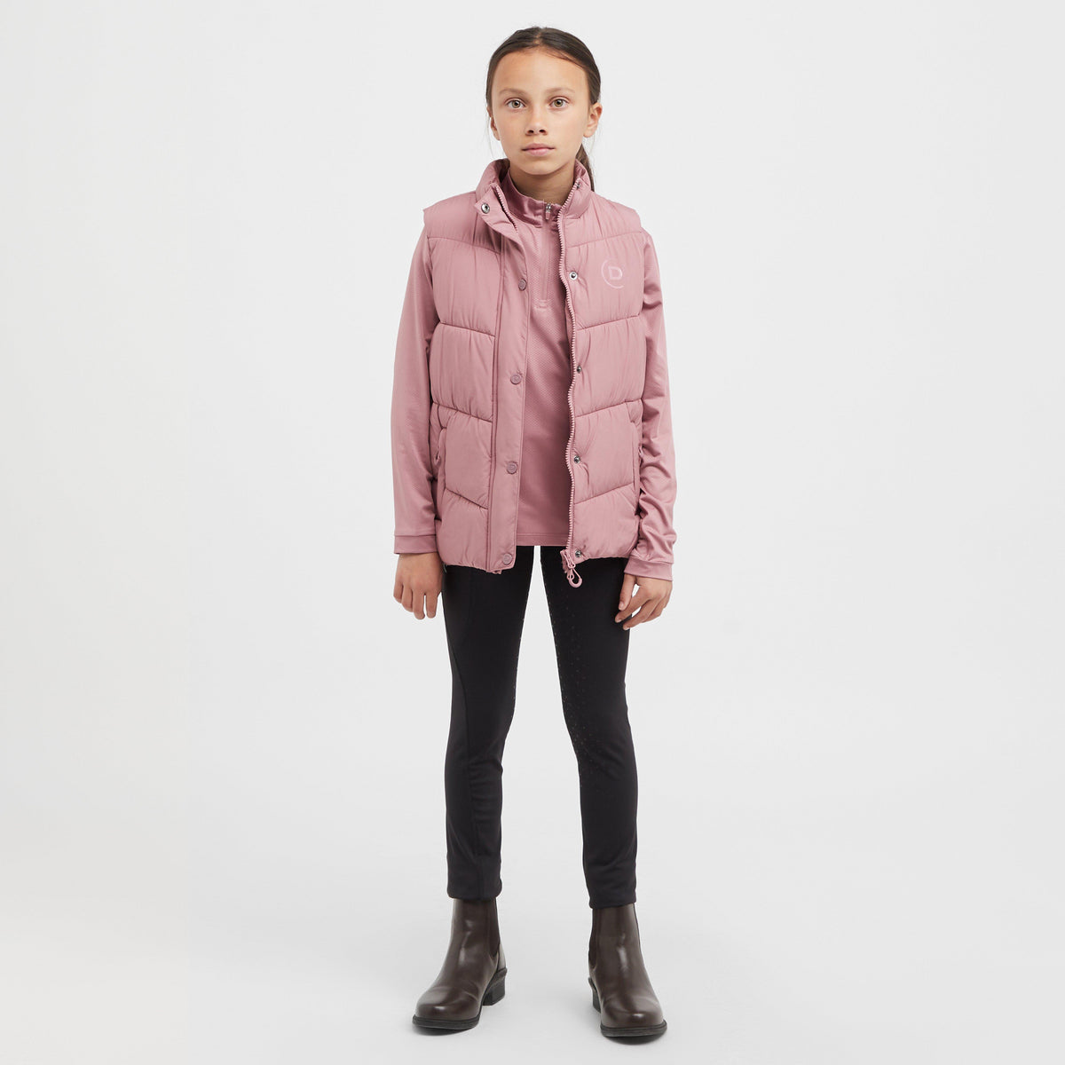Kids Puffer Bodywarmer Dusty Rose