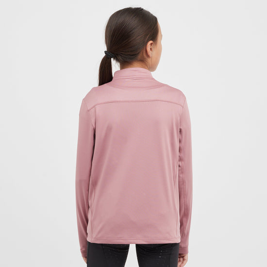 Kids Breathable Long Sleeved Riding Top Dusty Rose