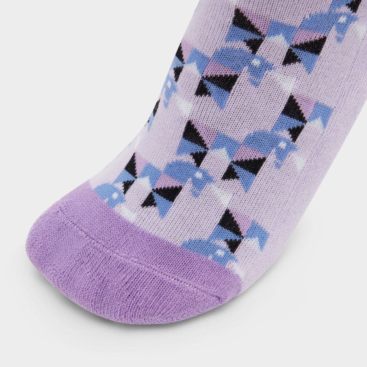 Kids 3 Pack Socks Purple Geo Ponies
