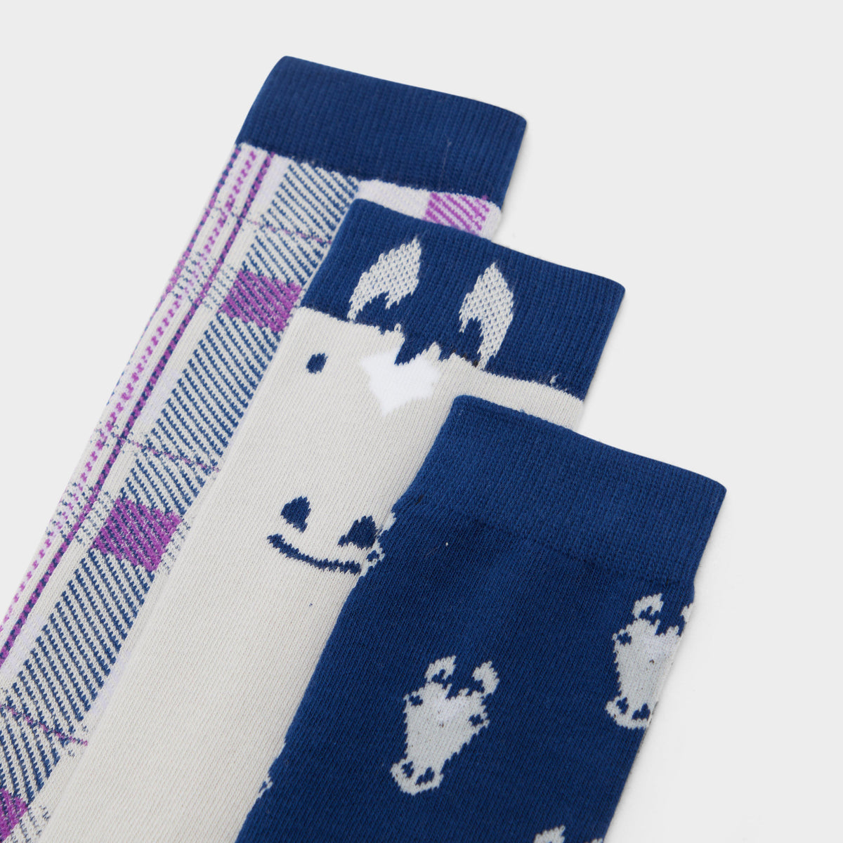 Kids 3 Pack Socks Peekaboo Pony