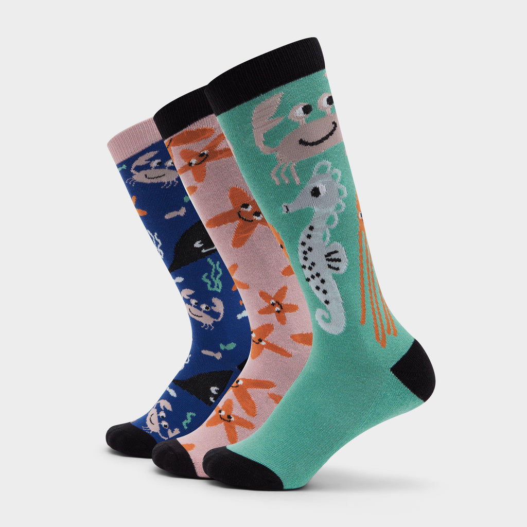 Kids 3 Pack Socks Aquatica
