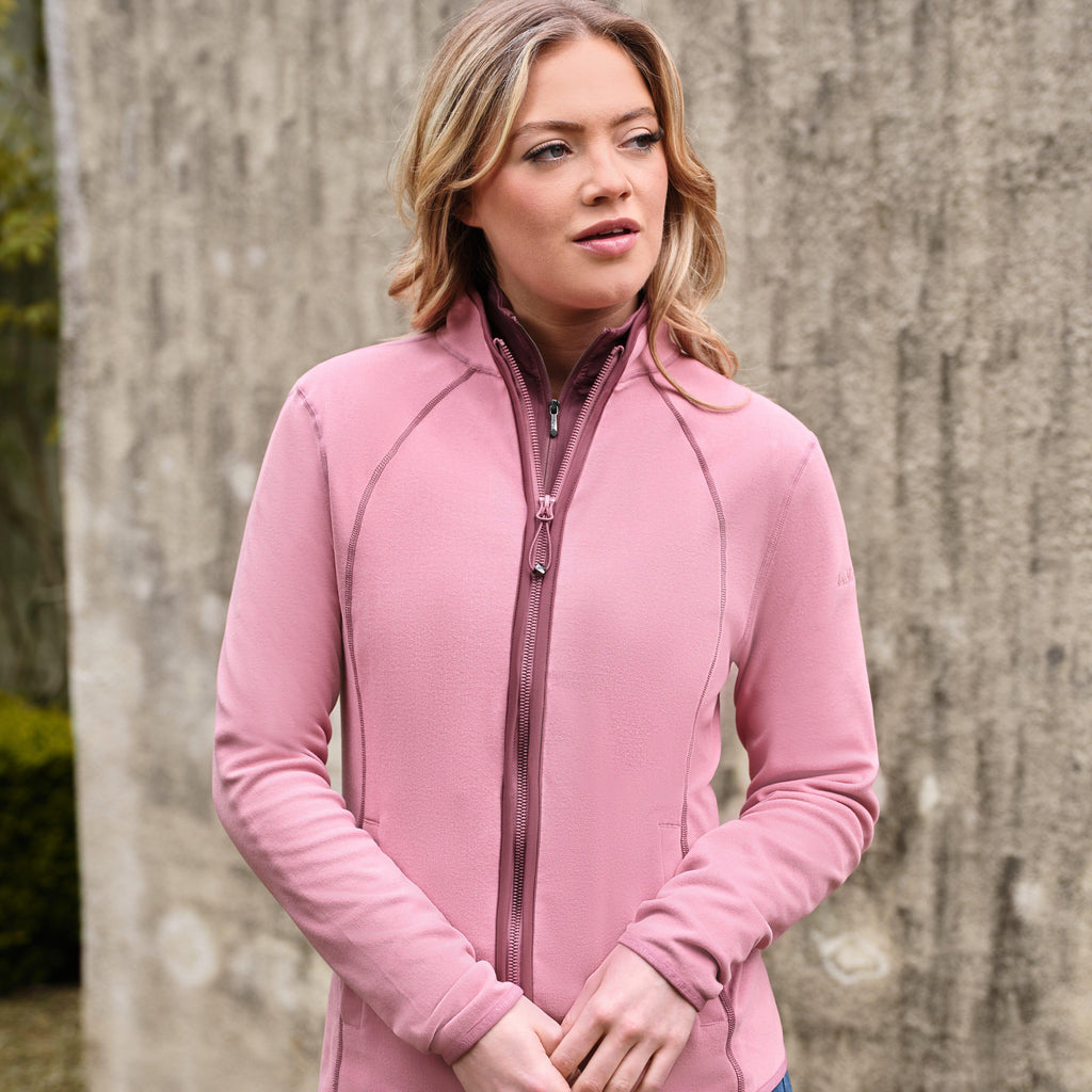 Womens Faye Fleece Zip Through Peony