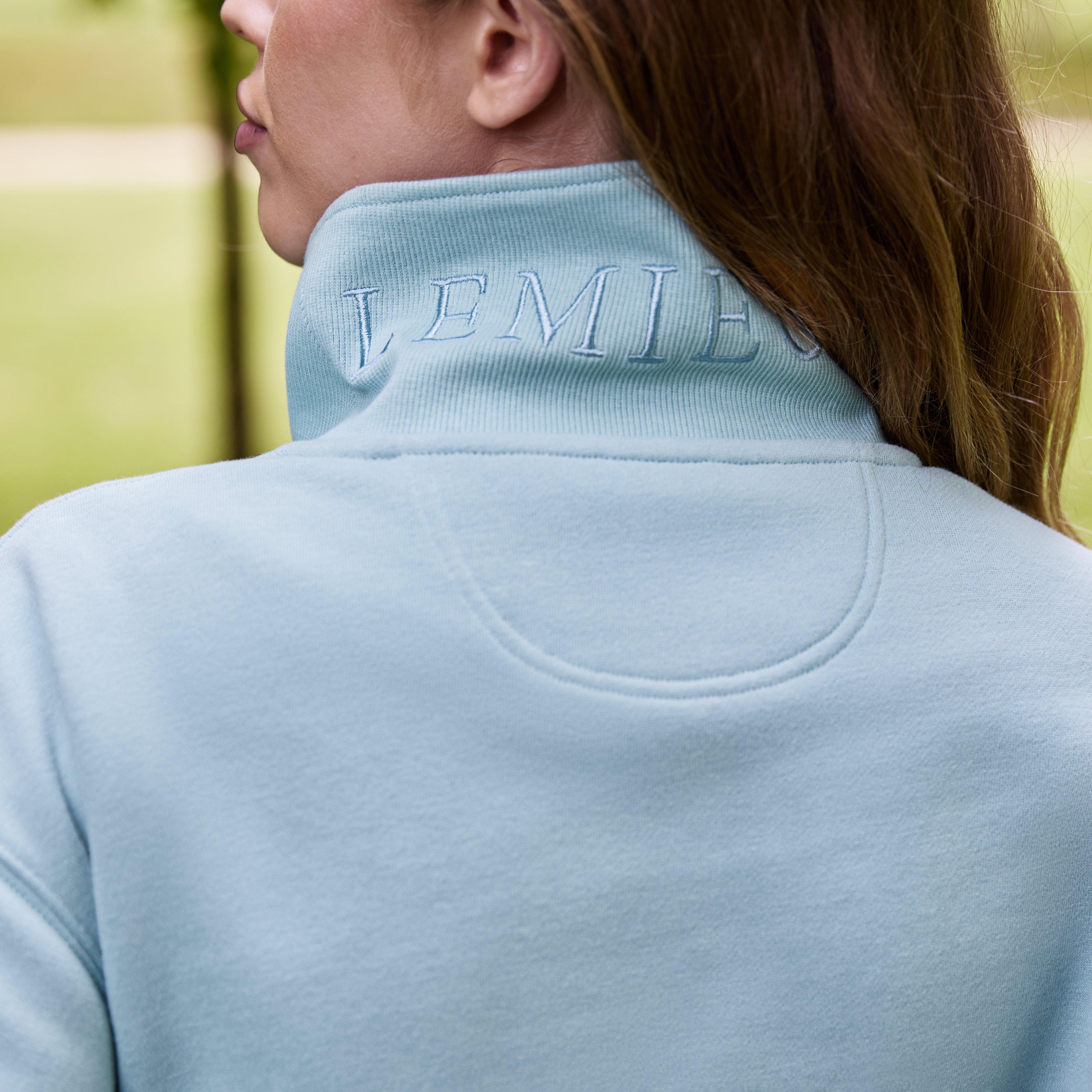 Womens Keira Quarter Neck Sweater Aqua