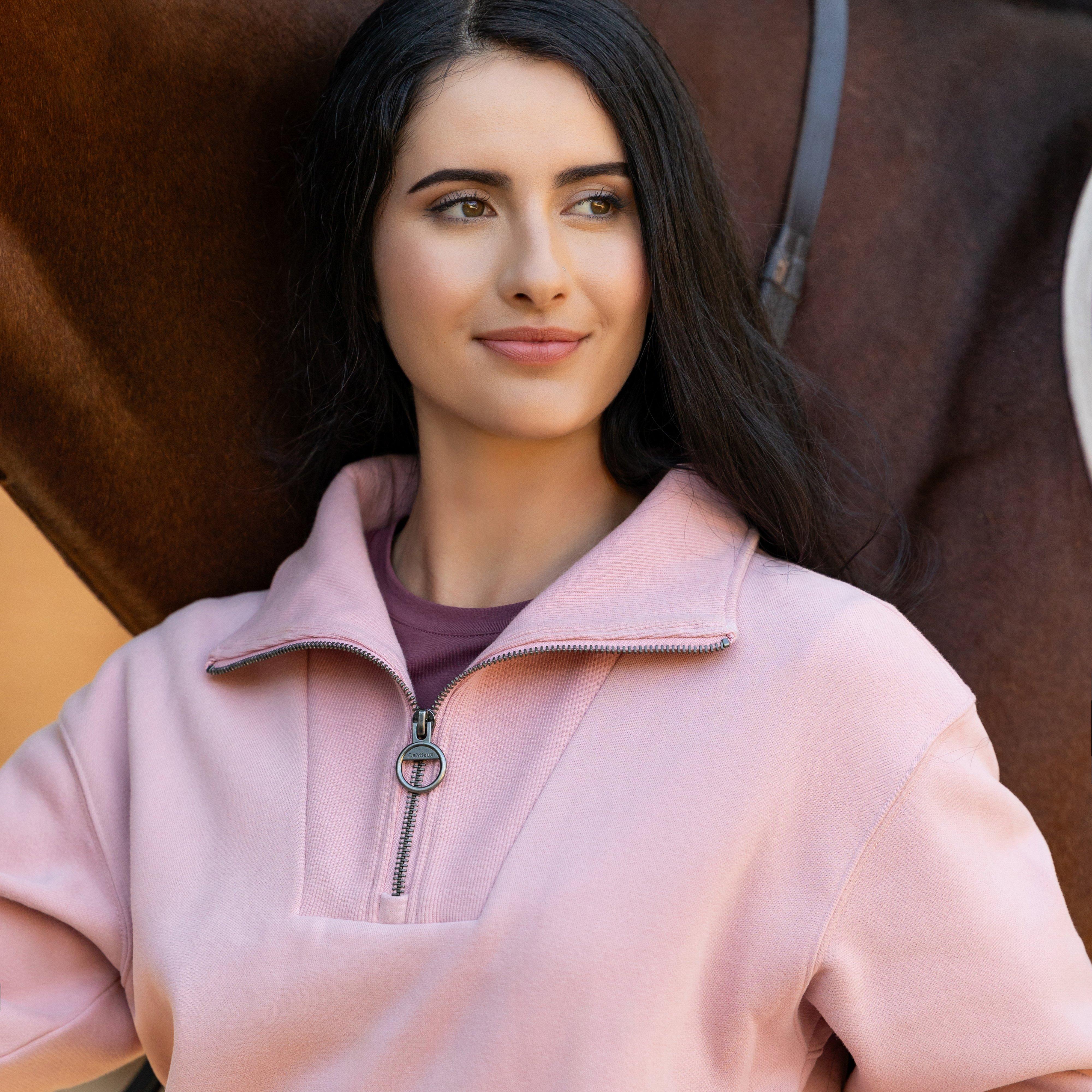 Womens Keira Quarter Neck Sweater Blossom