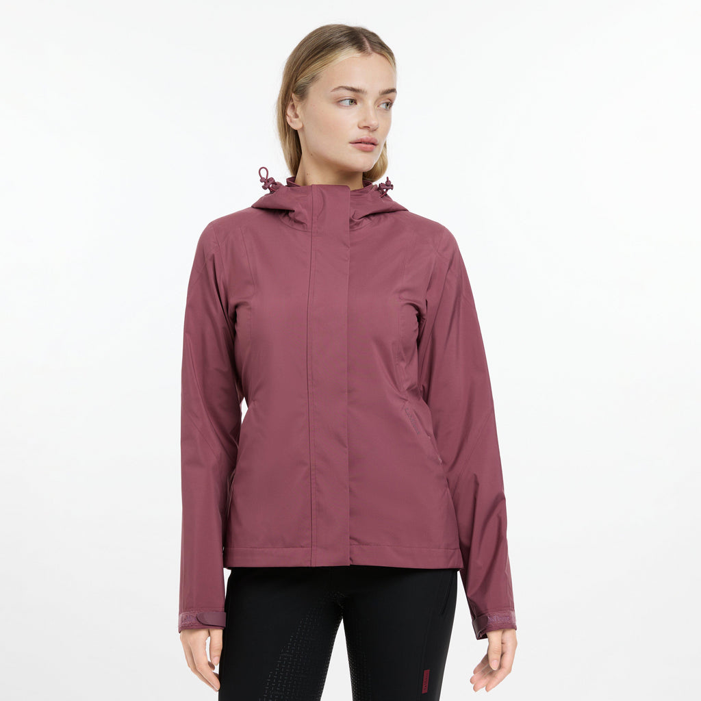 Womens Isla Short Waterproof Jacket Rosewood