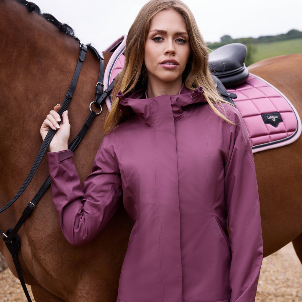 Womens Isla Short Waterproof Jacket Rosewood
