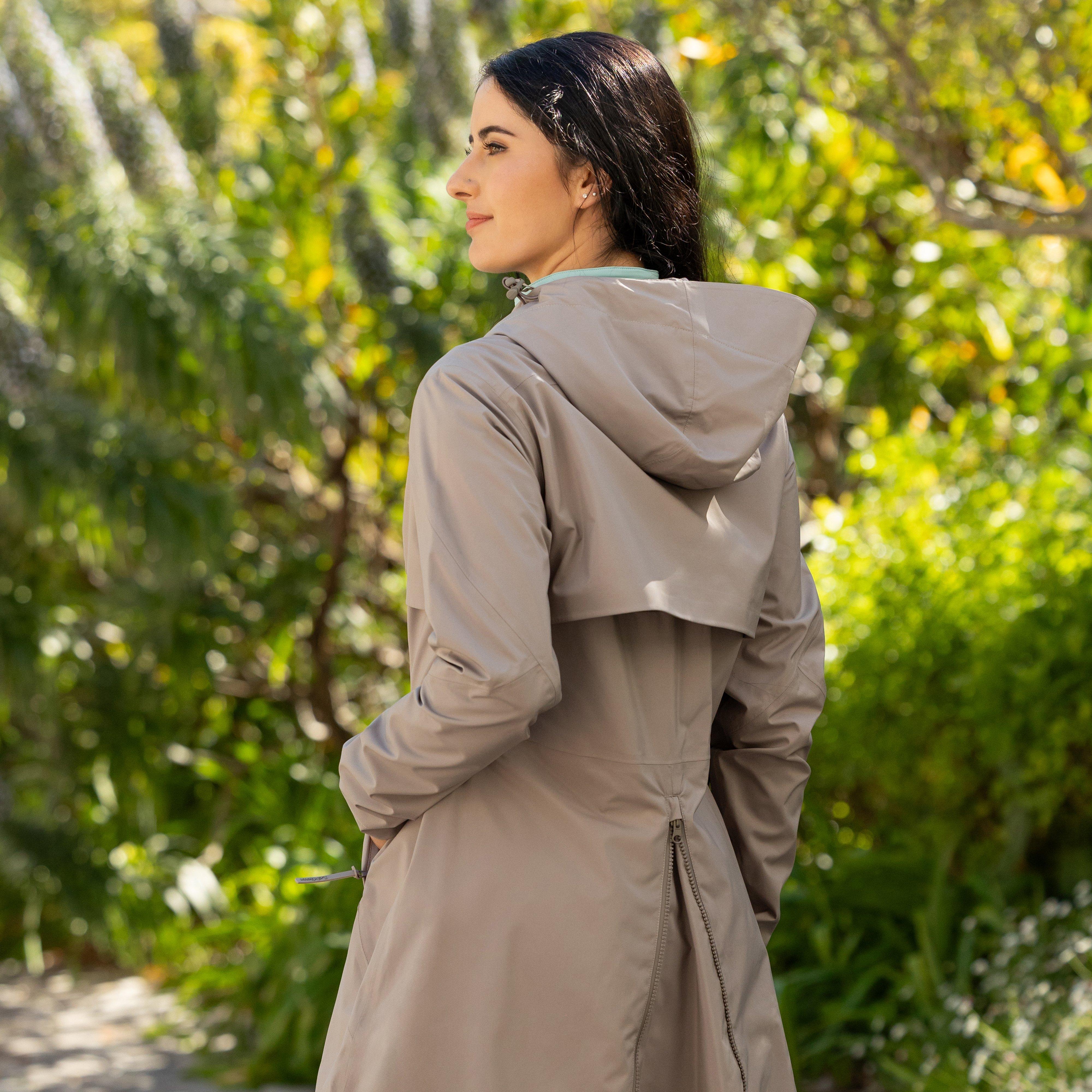 Womens Grace Long Rain Jacket Pecan