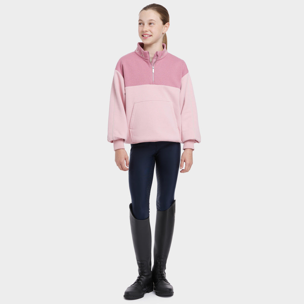 Young Rider Kate Quarter Zip Sweat Blossom