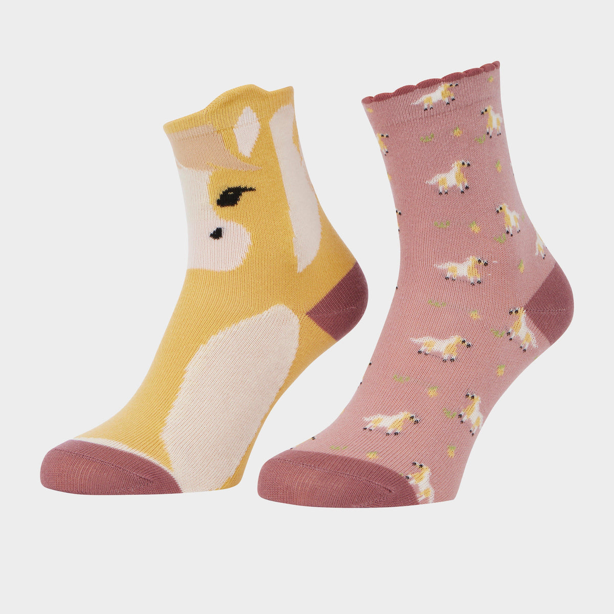 Kids Mini Character Socks 2 Pack Lemon