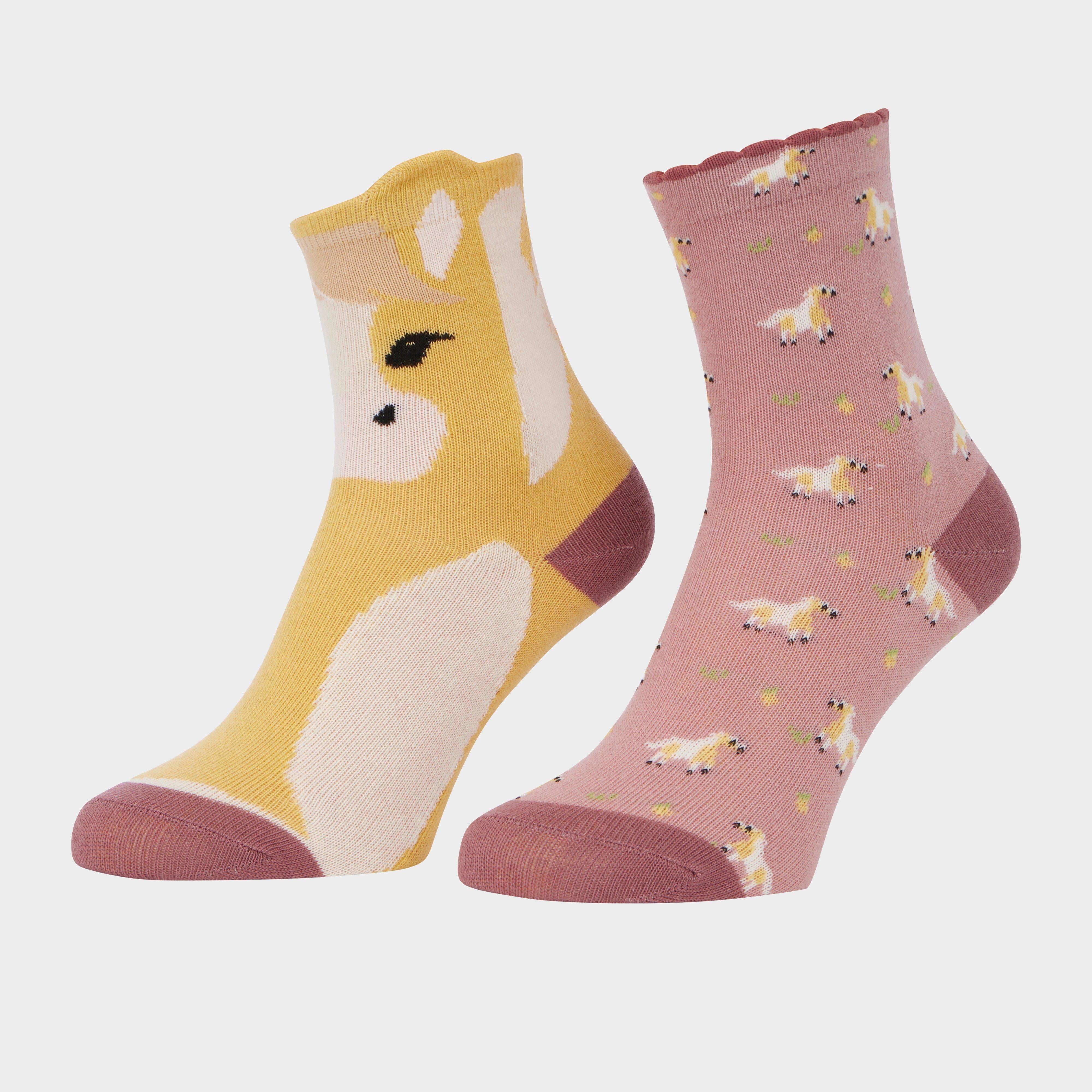 Kids Mini Character Socks 2 Pack Lemon