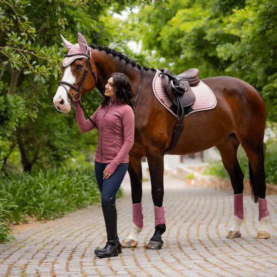 Suede Close Contact Saddle Pad Blossom