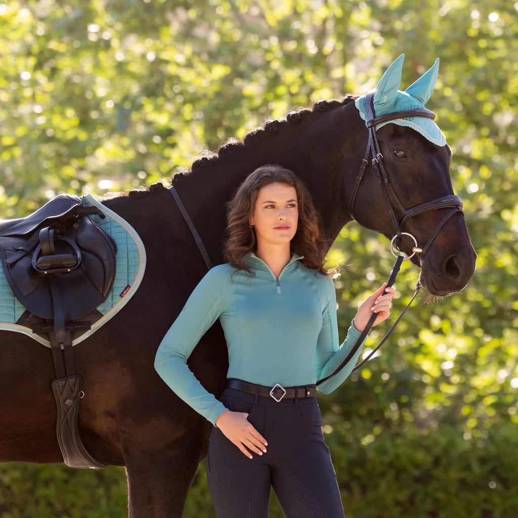 Suede Close Contact Saddle Pad Lagoon