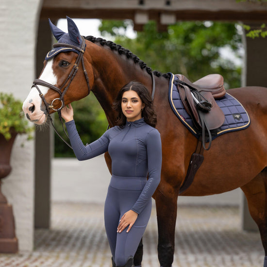 Loire Classic Close Contact Saddle Pad Dusk Blue