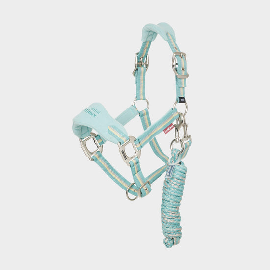 Mini Vogue Headcollar and Leadrope Aqua