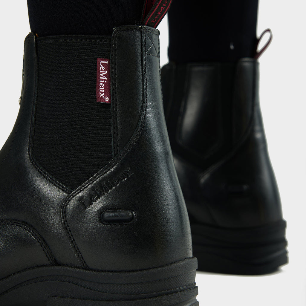 Womens Zip Paddock Boots Black