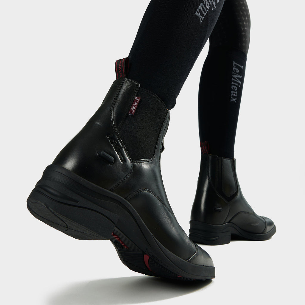 Womens Zip Paddock Boots Black