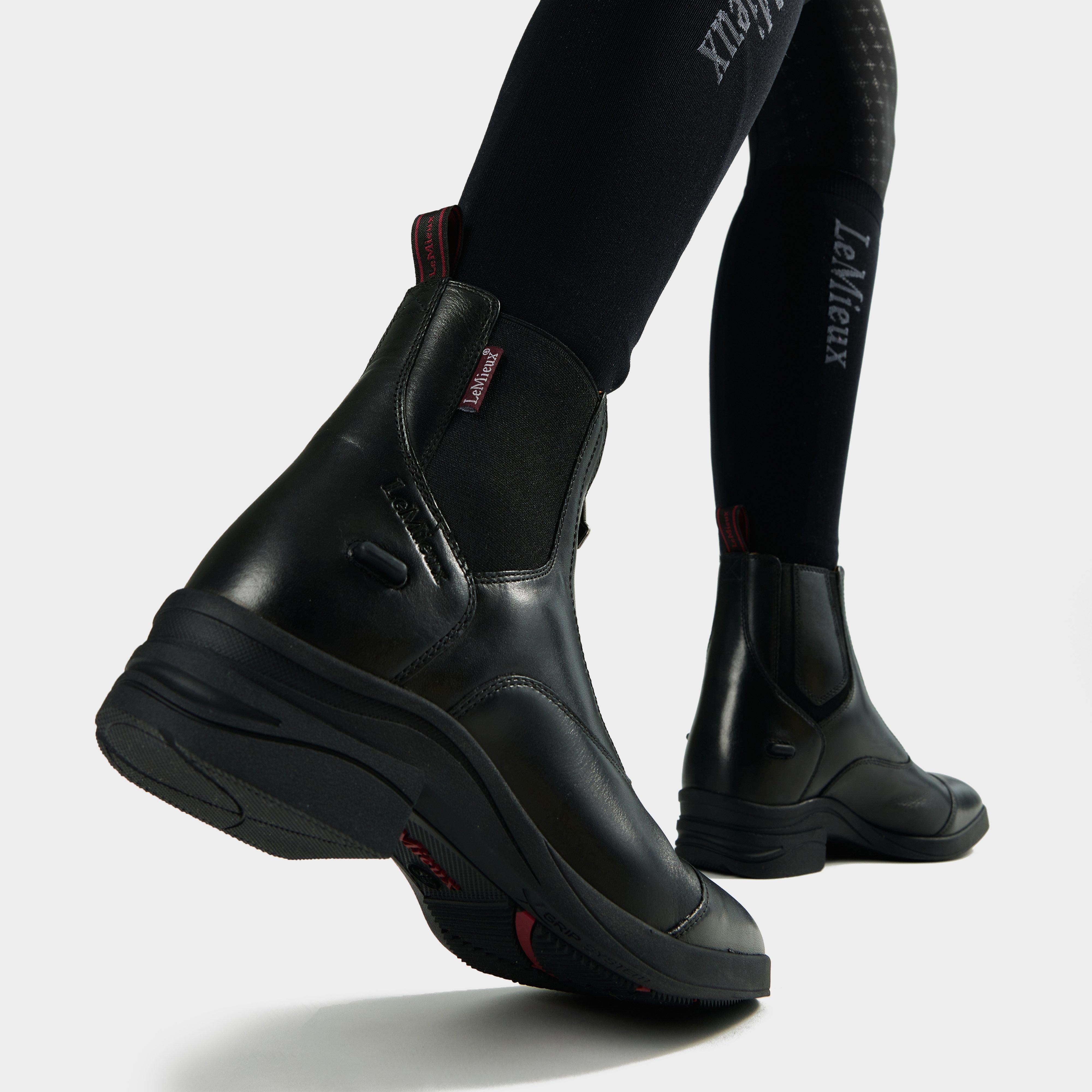 Womens Zip Paddock Boots Black