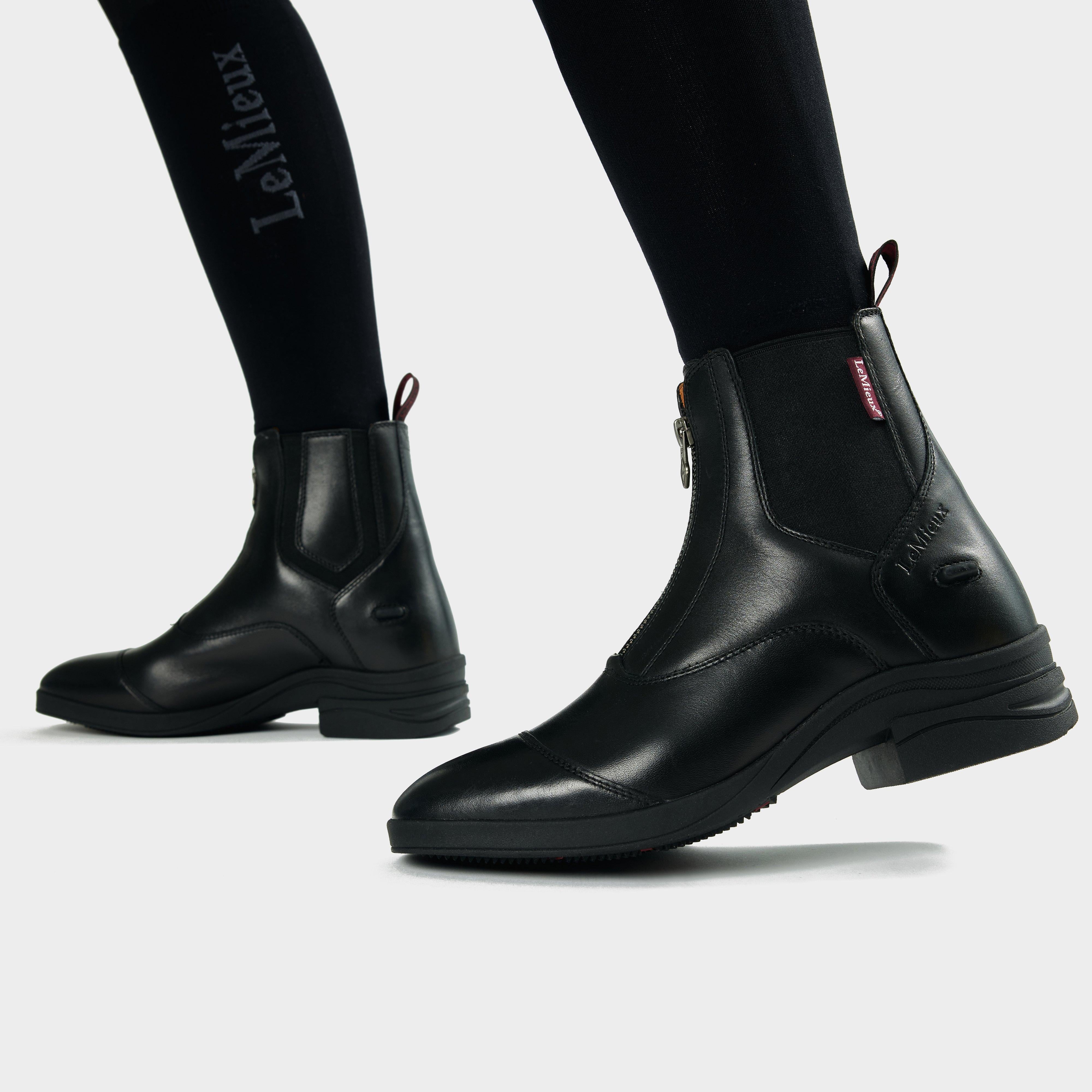 Womens Zip Paddock Boots Black